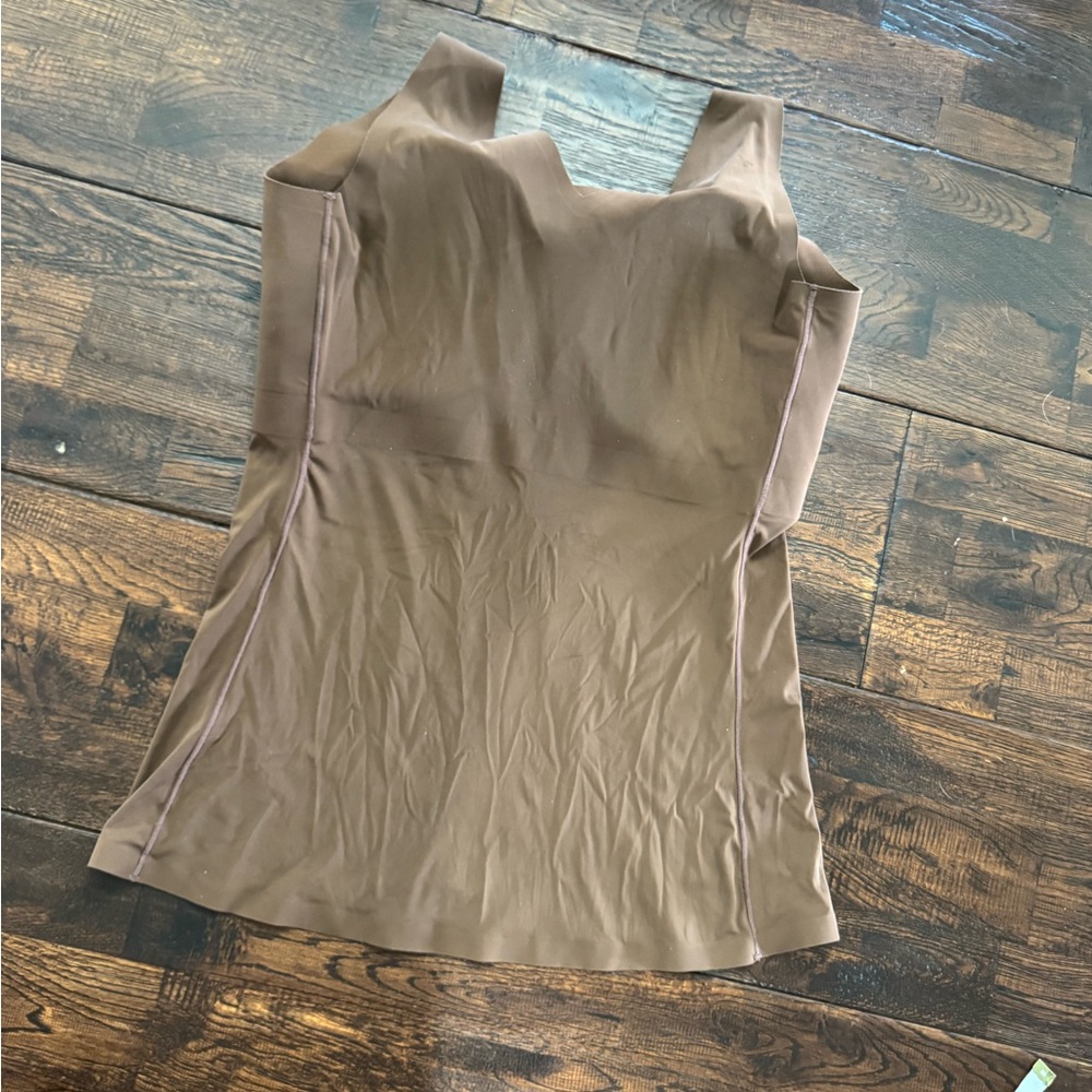 Evelyn & Bobbie Seamless Shaping Tank with Built-In Cups - Brown - Picture 6 of 15